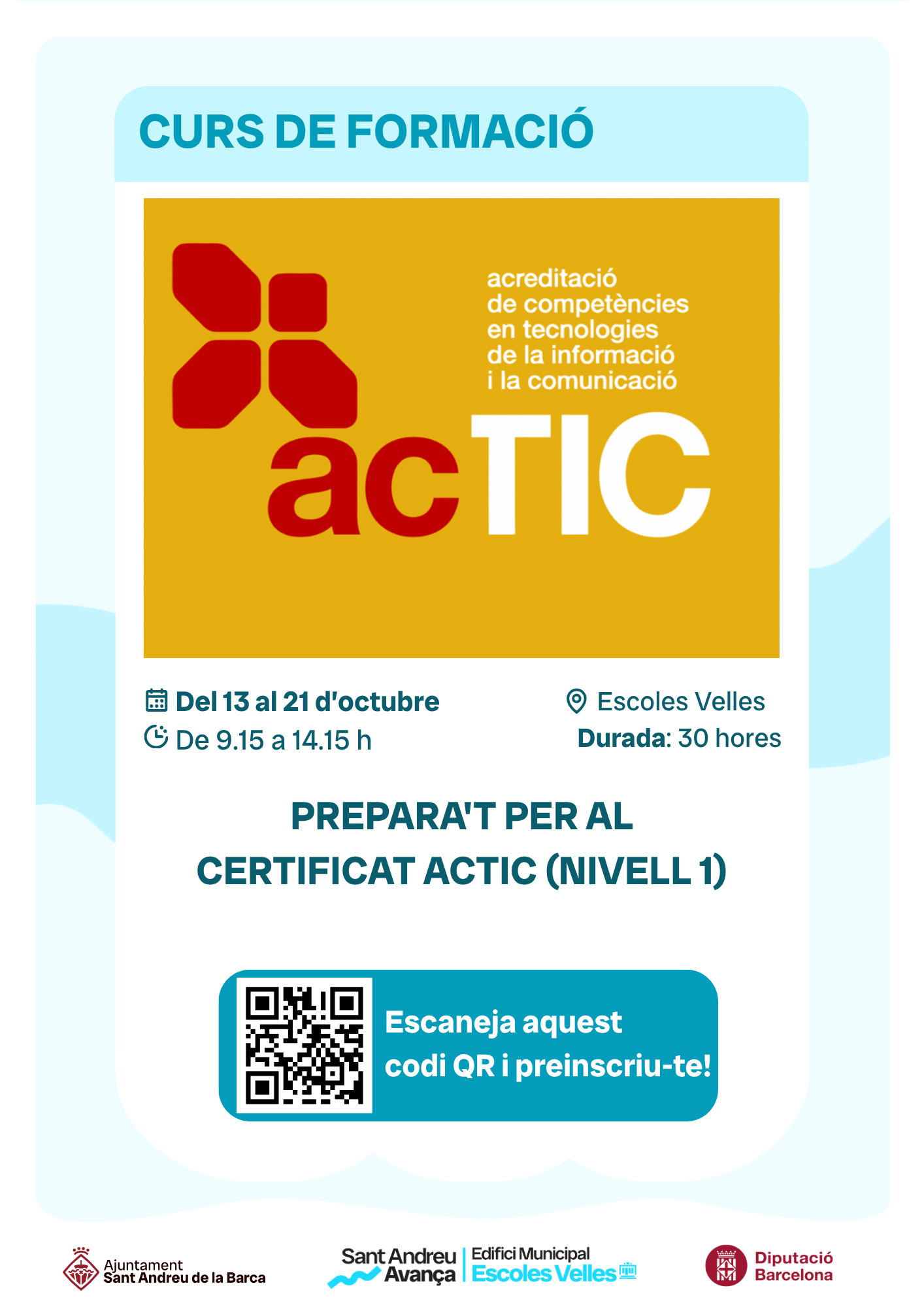 Prepara't per al certificat ACTIC (Nivell 1)